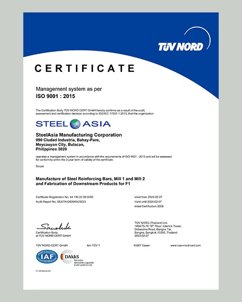 certification image